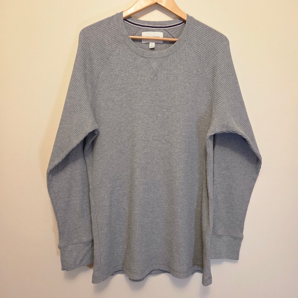 Sun + Stone Men’s Gray Long Sleeve Crewneck Thermal Shirt - XXL